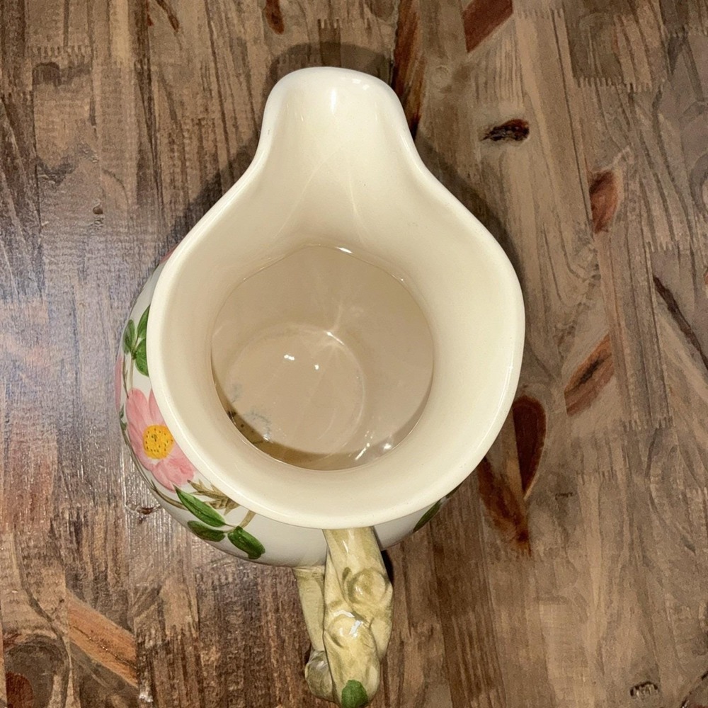 Franciscan Desert Rose Large Pitcher Pink Roses Vintage USA Pottery - Picture 6 of 8